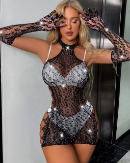 Mini robe transparente