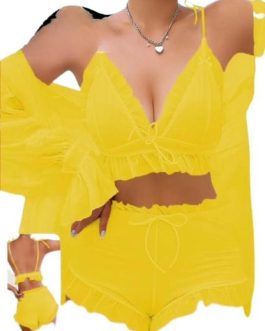 Ensemble lingerie en col V